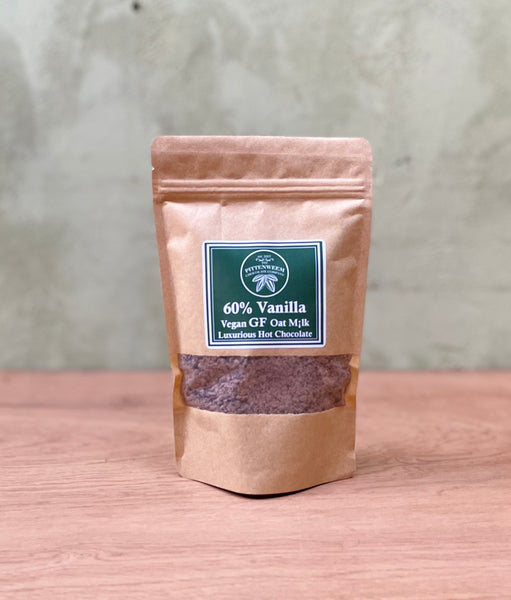 60% GF oat milk, Vegan Luxury Hot Chocolate 240g